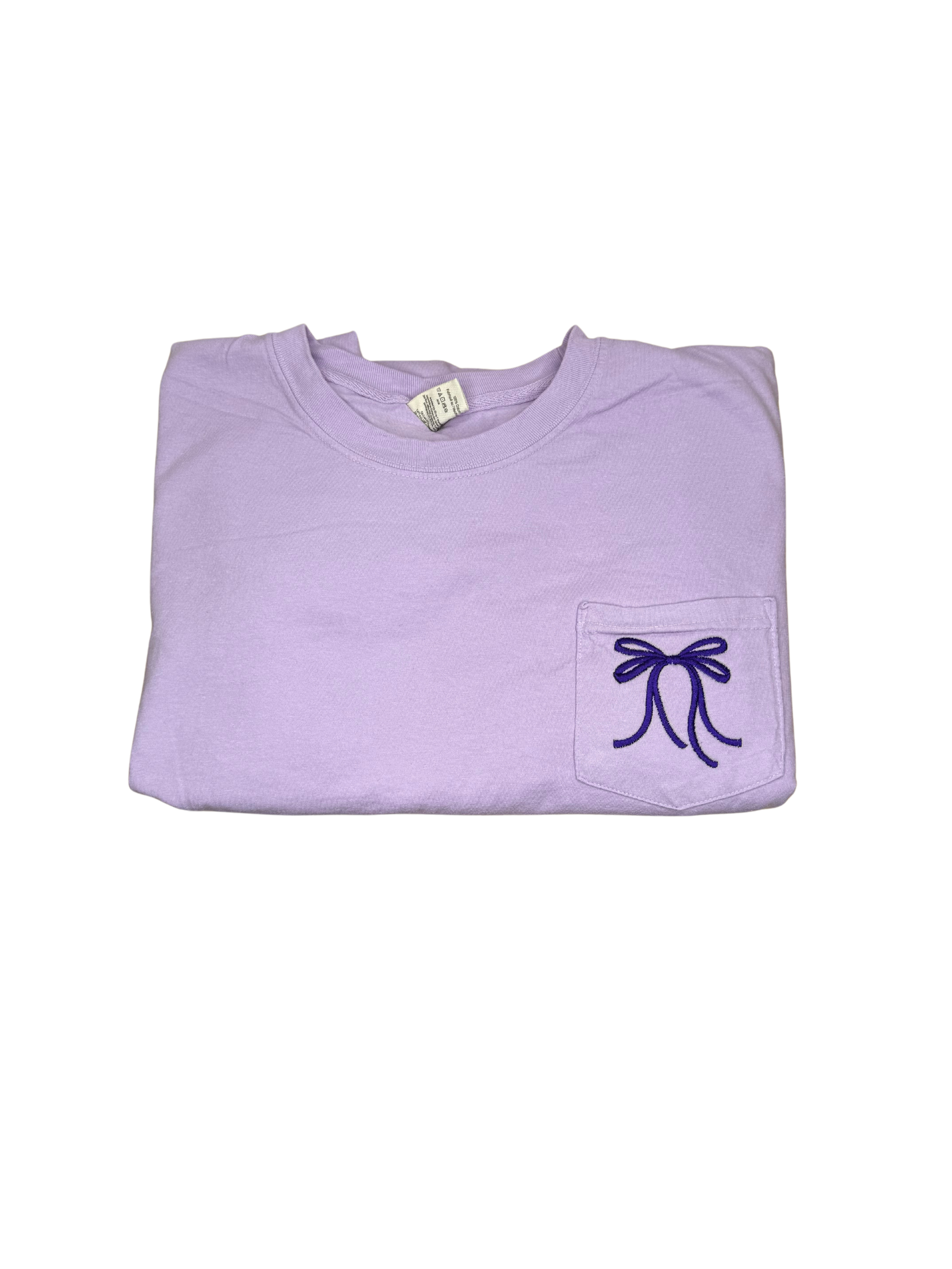 Comfort Colors Bow Embroidery