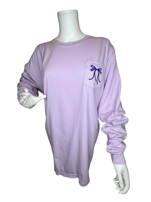 Comfort Colors Bow Embroidery