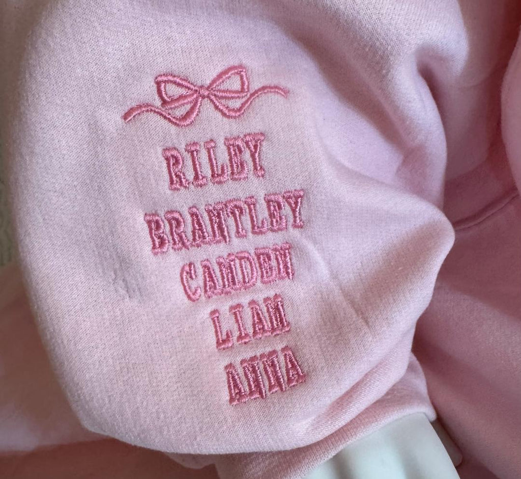 Grandmama Applique Hoodie with Grands on the Arm Embroidery