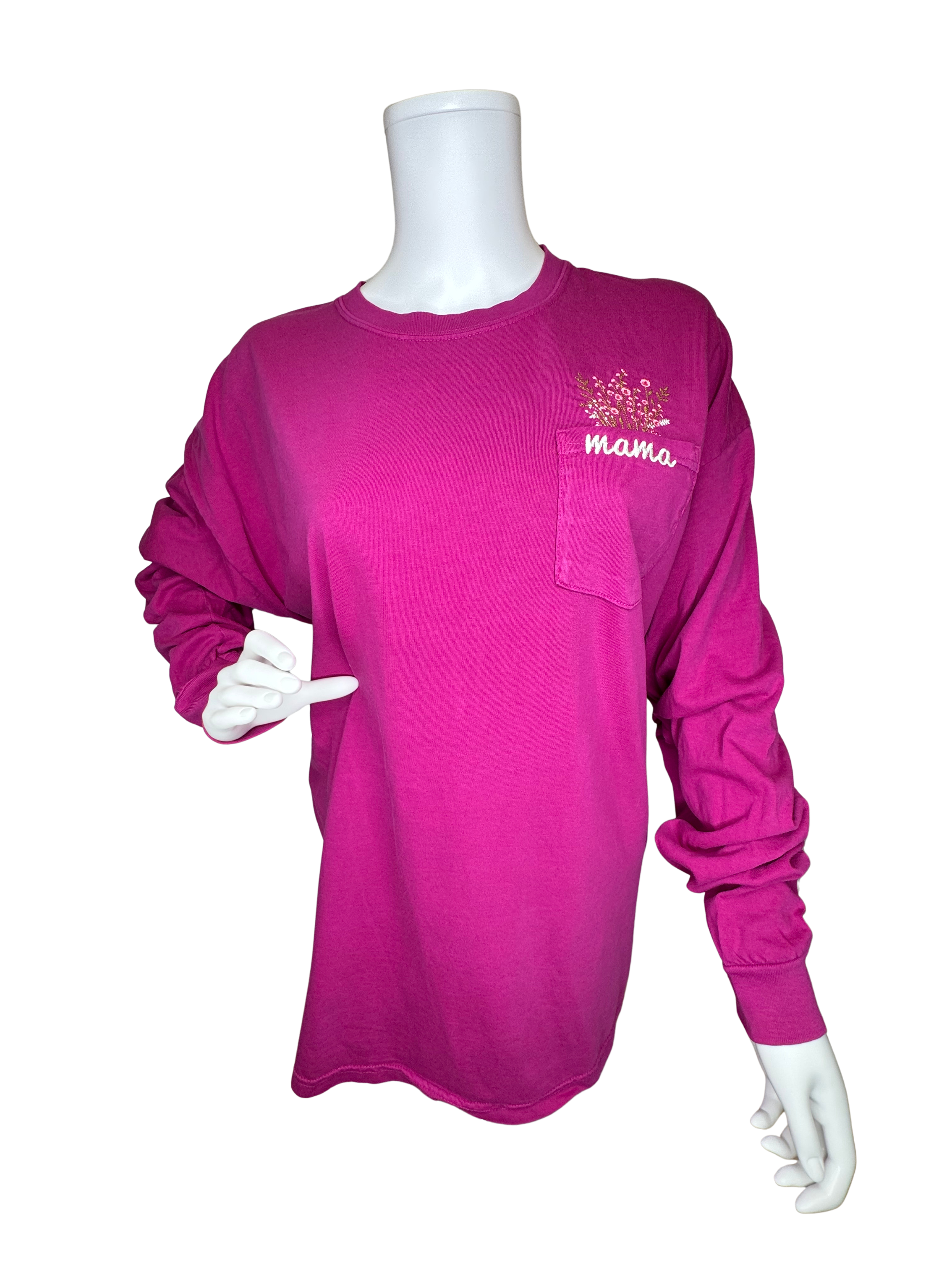 Comfort Colors LS Monogrammed T Floral Monogram