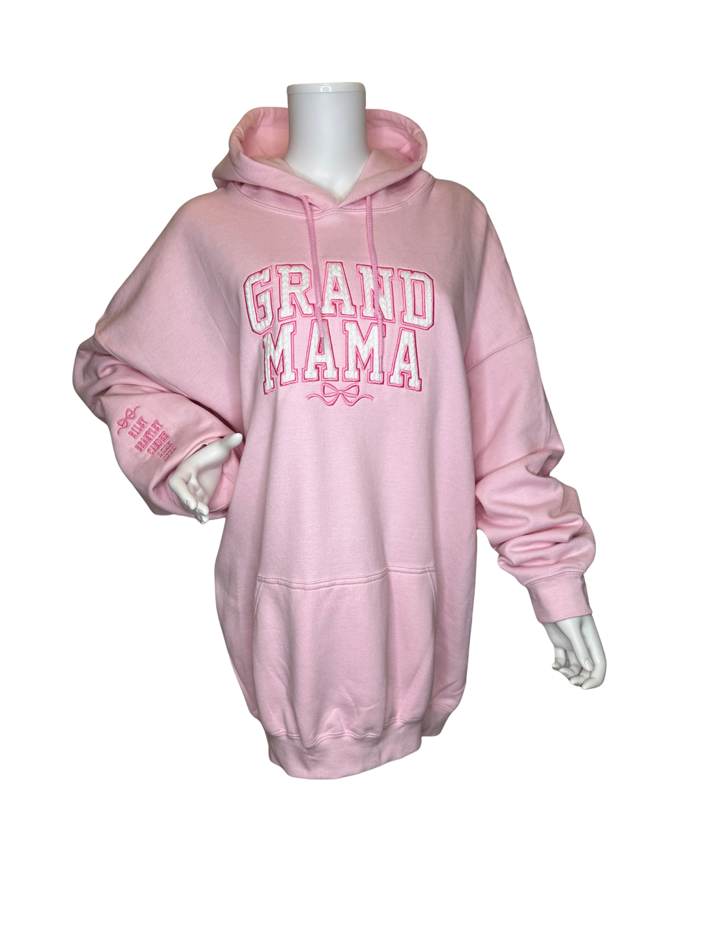 Grandmama Applique Hoodie with Grands on the Arm Embroidery